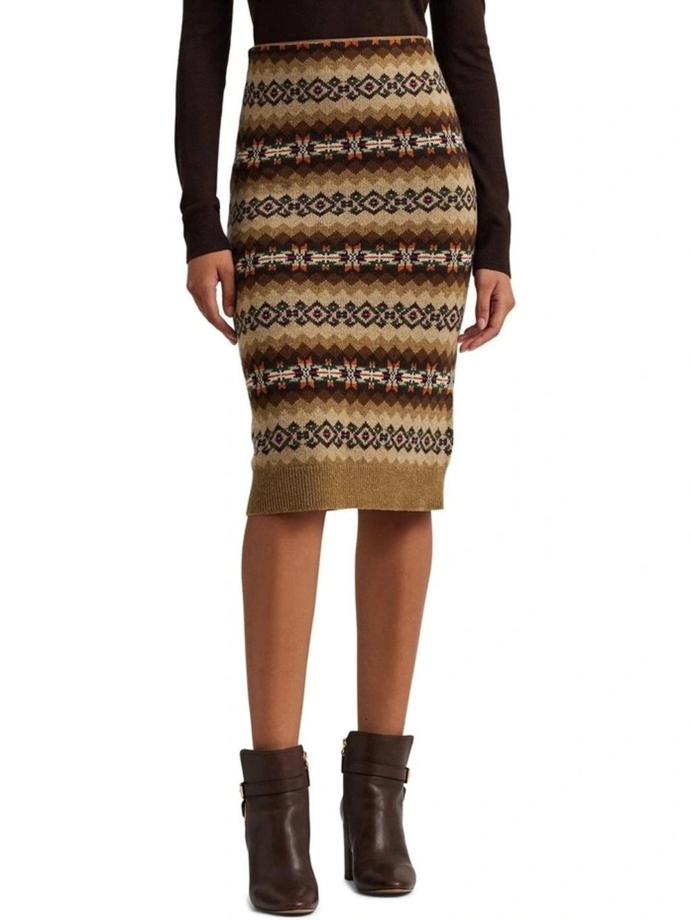 Lauren Ralph Lauren
Fair Isle Wool-Blend Knit Pencil
Skirt in Assorted ~ Sz PM